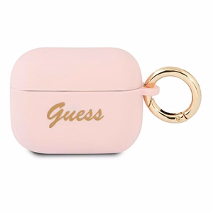 Guess GUAPSSSI чехол AirPods Pro розовый/розовый Silicone Vintage Script