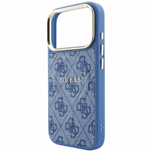 Чехол Guess Embossed 4G Classic MagSafe для iPhone 17 Pro Max / 18 Pro Max, синий