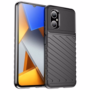 Thunder Case Xiaomi Poco M4 5G силиконовый бронированный чехол чёрный