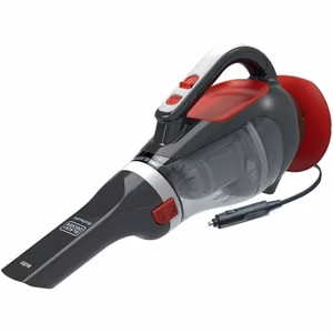 BLACK+DECKER ADV1200-XJ – проводной автомобильный пылесос, 12 В, чёрный/красный