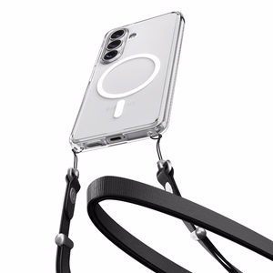 Spigen Ultra Hybrid Mag MagSafe dėklas skirta Samsung Galaxy S26 Plus skaidrus ir baltas