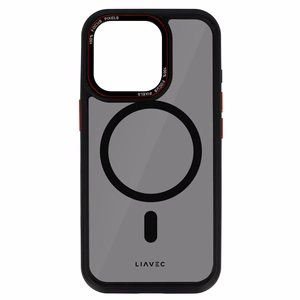 Liavec Hybrid MagSafe dėklas telefonui iPhone 15 Pro Max pilkas