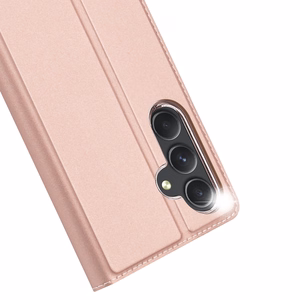 Dux Ducis Skin Pro dėklas telefonui Samsung S24+ su atvartu - rožinis