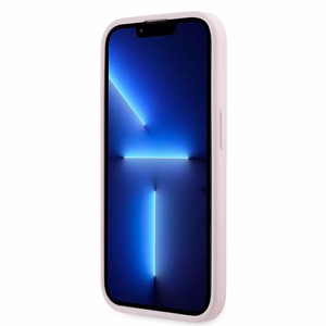 Karl Lagerfeld Diagonal Quilted Script dėklas telefonui iPhone 14 Pro - rožinis