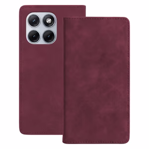 Smart Suede dėklas, skirtas Motorola Moto G34, bordo