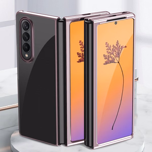 Plating Case чехол для Samsung Galaxy Z Fold 4 чехол с металлической рамкой синий