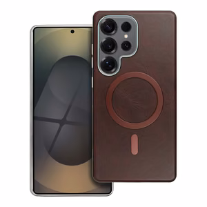 Чехол для Samsung A07 Gentleman Mag Cover совместимый с MagSafe коричневый