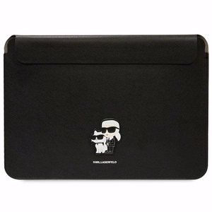 Karl Lagerfeld Saffiano Karl&Choupette dėklas 14" nešiojamam kompiuteriui - juodas
