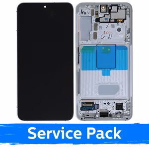 LCD ekranas suderinamas su Samsung S901 S22 su rėmeliu / baltas (Cream)(Sky Blue) / (Service Pack)