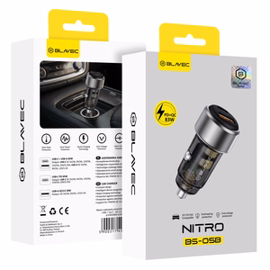 Blavec Car charger BS-05B Nitro - USB + Type C - QC 3.0 18W PD 65W (CCBS05BN-UCB) black