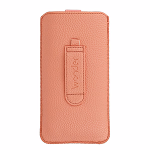 WONDER Deko dėklas telefonui (dydis XL) Iphone 15/15 Pro/Iphone 16/16 Pro/Samsung S24/S24 Plus/S25/S25 Plus/A53/A55 5G persikinis