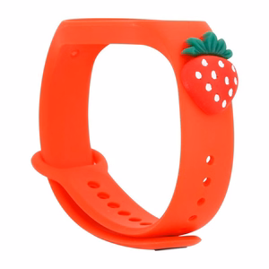 Детский ремешок Smart Band M5/M6/M7 красная клубника