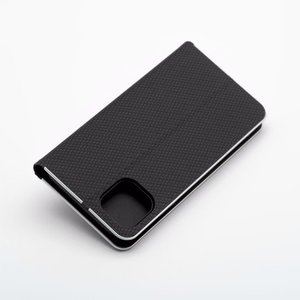 Dėklas telefonui LUNA Book Carbon Xiaomi Redmi Note 10 5G / Poco M3 Pro / Poco M3 Pro 5G juodas