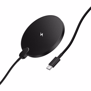 Беспроводное зарядное устройство Hoco 15W с кабелем USB C и цифровым дисплеем CW62 чёрное