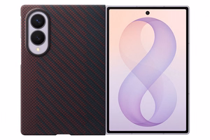 Магнитный чехол из арамидного волокна Samsung Galaxy Z Fold8 с 2 антибликовыми плёнками, фиолетовый