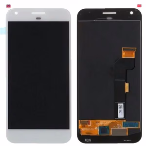 LCD ekranas Google Pixel XL su lietimo ekranu baltas originalus (service pack)