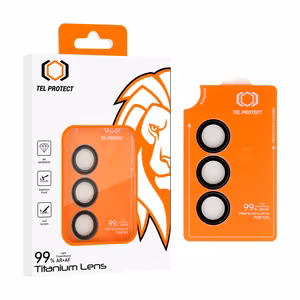 Grūdintas stiklas Tel Protect Titanium Lens 99% AR on camera for Samsung Galaxy S26 black (lęšis 3 vnt.)