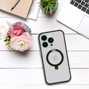 Tel Protect Magiškas Magnetinis Dėklas su stovu Iphone 14 Pro Max žalias