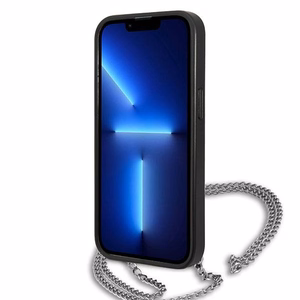 Karl Lagerfeld monogramos plokštelė dėklas iPhone 13 Pro / 13 6.1" - juoda