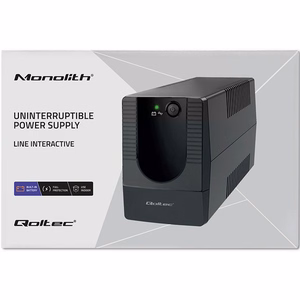 Qoltec 53774 nepertraukiamo maitinimo šaltinis (UPS) Line-Interactive 1 kVA 600 W 1 AC lizdas