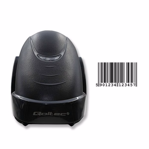 Qoltec 50876 Lazerinis skaitytuvas 1D | USB | Juoda