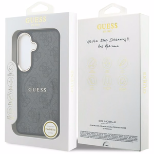 Dėklas Guess PU Leather 4G Gold Frame Magnetic Samsung S942 S26 juodas