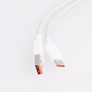 Оригинальный кабель Xiaomi USB A - Type C 6A 1 м белый bulk