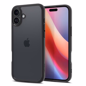 Spigen Ultra Hybrid dėklas iPhone 16 – matinė juoda