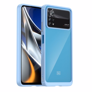Чехол Outer Space для Xiaomi Poco X4 Pro 5G с гибкой рамкой синий