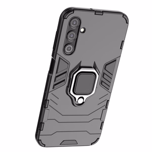 Ring Armor case for Samsung Galaxy A24 4G armored cover magnetic holder ring black