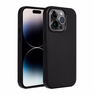 Dėklas Leather Mag Cover (MagSafe) skirtas iPhone 16 Plus juodas