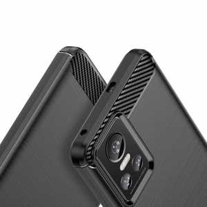 Carbon dėklas telefonui Realme GT Neo 3 lankstus silikoninis anglies dėklas juodas