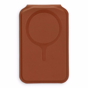 Odinis piniginė su stovu, suderinama su MagSafe Satechi Vegan Leather Wallet Stand ruda