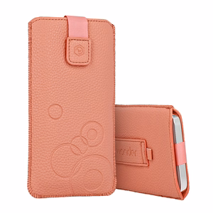 WONDER Deko dėklas telefonui (dydis XL) Iphone 15/15 Pro/Iphone 16/16 Pro/Samsung S24/S24 Plus/S25/S25 Plus/A53/A55 5G persikinis