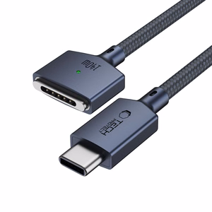 Tech-Protect MMC01 Ultraboost USB-C / USB-C MagSafe 3 140W 200cm laidas MacBook - tamsiai mėlynas