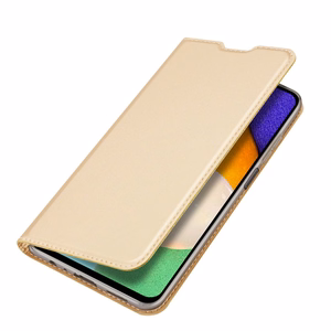 Dux Ducis Skin Pro knygos tipo dėklas Samsung Galaxy A03s auksinis