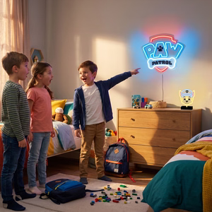 Pakabinamas Paw Patrol LED neoninis šviestuvas ant organinio stiklo – logotipas OW-130146