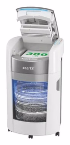 Leitz 80410000 IQ Optimax AutoFeed 300 paper shredder, P5, 300 sheets, 25-litre waste bin