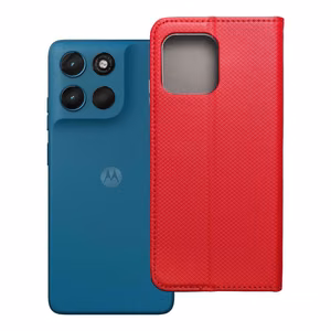SMART CASE Book dėklas skirtas Motorola G57 POWER - raudonas