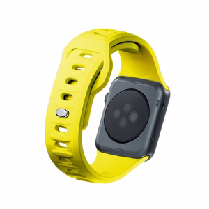 38/40/41/42 mm Yellow (small) - 3mk Silicone Watch Strap for Apple