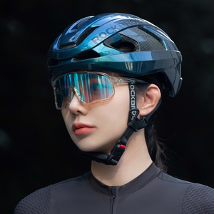 Rockbros LK-15 Carbon Fiber Bike Helmet Size L (58-62cm) - Chameleon Blue