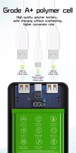 Išorinė baterija Power Bank Dudao K12 22.5W 10000mAh juoda