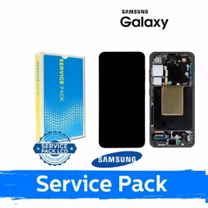 LCD ekranas skirtas Samsung S921 S24 su rėmeliu / Sapphire Blue / (Service Pack)