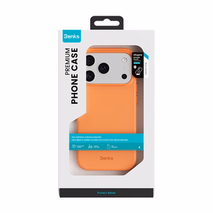 Benks Magnetic Vita Pro silikoninis dėklas (A069) iPhone 17 Pro oranžinis (Camera Control mygtukas)