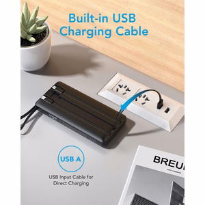 Išorinė baterija POWER BANK VEGER C10 10000mAh (USB,USB-A,Type-C,MicroUSB,lightning) juoda