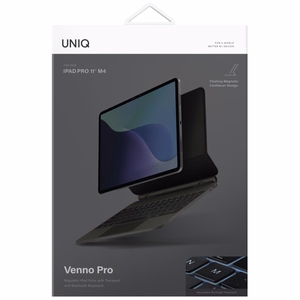 Uniq Venno Pro Magnetic Smart Case with Keyboard for iPad Pro 11" (2024/2025) - Black