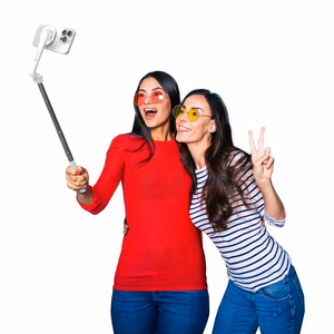 FORCELL F-GRIP MagSelfie S100M selfie lazda su belaidžiu nuotolinio valdymo trikojio stovu balta