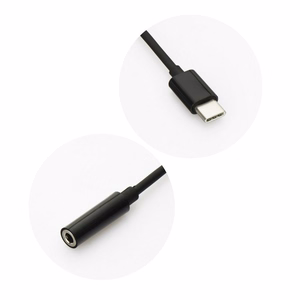 AUX adapteris iš USB-C (kištukas) į 3,5 mm Jack (lizdas), juodas