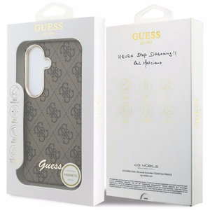 Guess case 4G Script MagSafe for Samsung Galaxy S26 brown