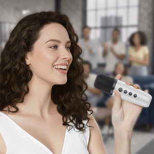 Blavec nešiojamas Bluetooth garsiakalbis WS-08 Karaoke Idol – 8W su 2 mikrofonais (WS08-2MW) baltas